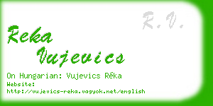 reka vujevics business card